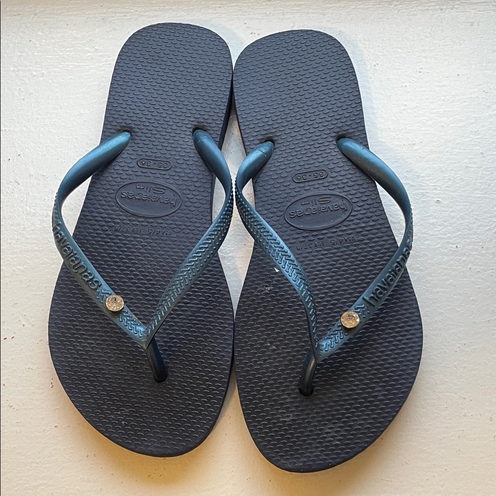 Havaianas Navy Blue Flip Flops